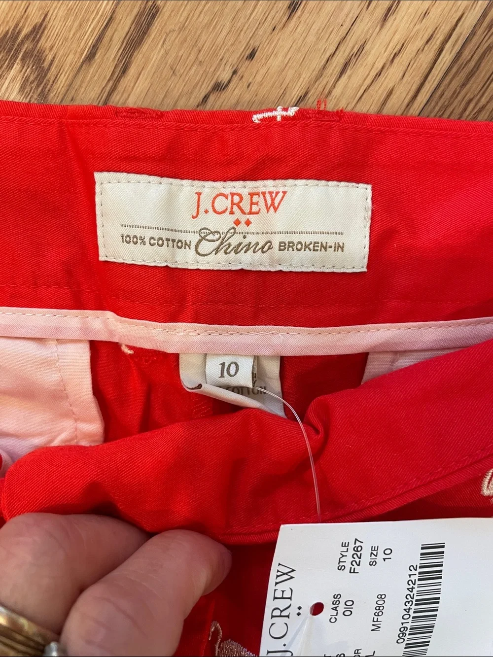 J. Crew Red Flamingo Print Chino  Shorts